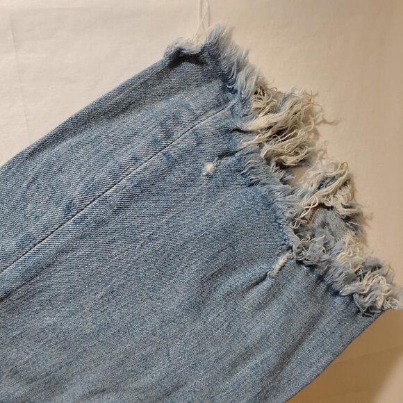 Zara -USA 26- soft Turkey jean frayed fringe jeans like new - Picture 5 of 8